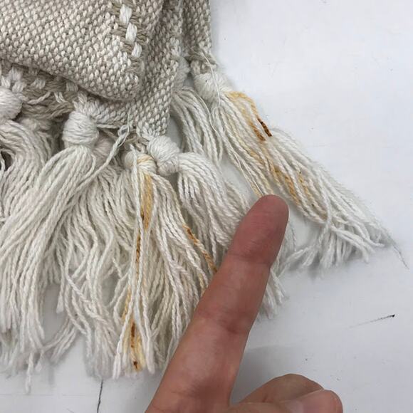 Modern Threads Throw Blanket 46" x 58" Fringe Tassel Diamond Lattice Cotton - Picture 6 of 6